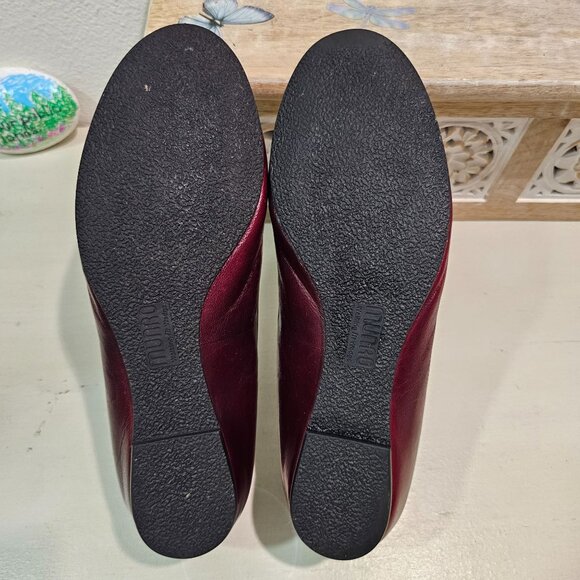 MUNRO Womens Sz 9.5M Burgundy Leather Crocodile Penny Loafer Shoes Preppy Work - Picture 7 of 12